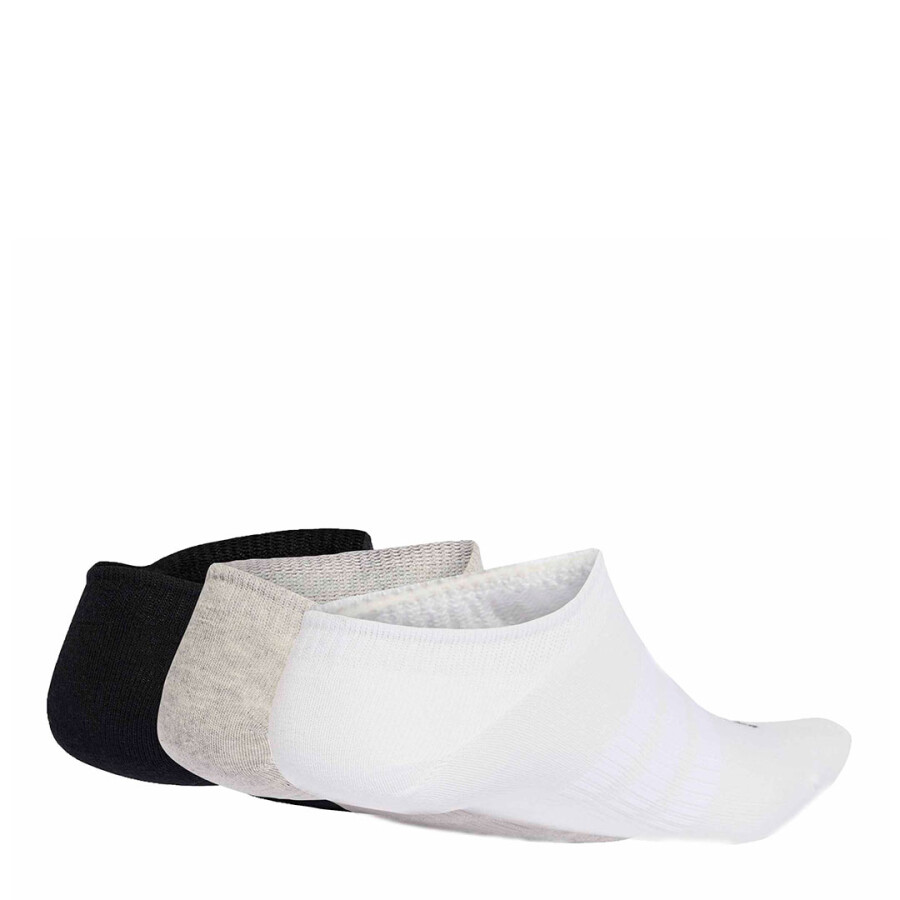 Medias Unisex Adidas T Ess Ns 3P Negro - Blanco - Gris