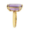 Anillo Vera de oro amarillo 18k con amatista. Anillo Vera de oro amarillo 18k con amatista.