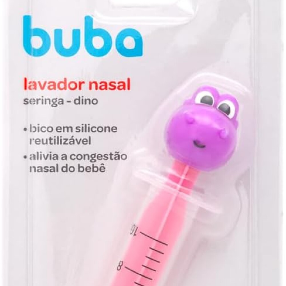 Jeringa lavado nasal BUBA dino rosa