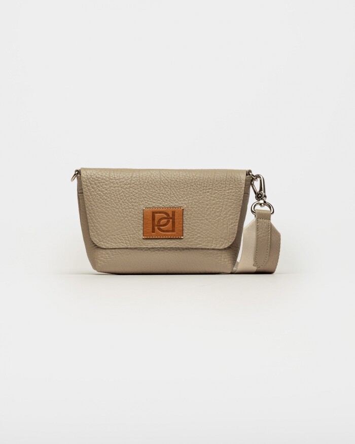 Mini bag Nina en cuero graneado Taupe
