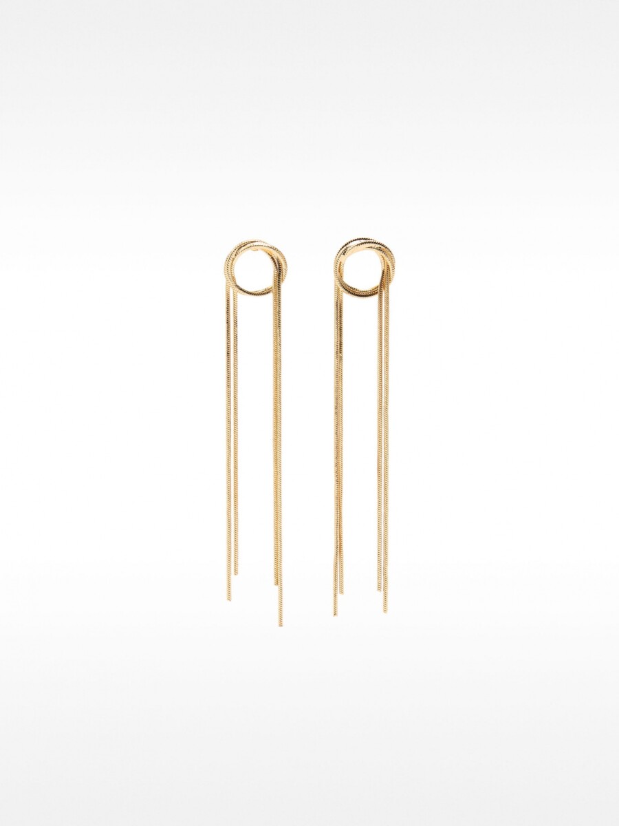 Pendientes Largos Entrelazados dorado