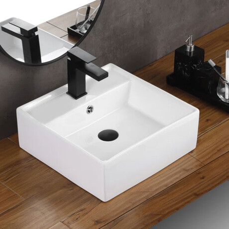 BACHA DE APOYO Y COLGAR LOZA BLANCA LINEA AMELIE 41X41X15 000