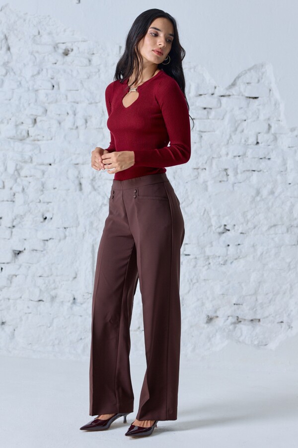 Pantalon Relaxed & Wide Leg MARRON