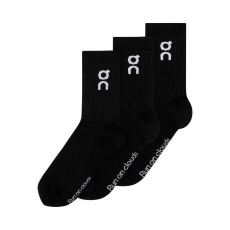 Medias Logo Sock High 3P Unisex Negro