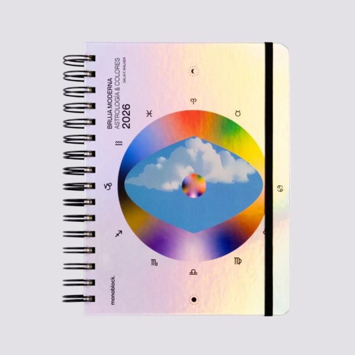 AGENDA MONOBLOCK BRUJA MODERNA A5 2DXH - ANILLADA 2026 - OJO 