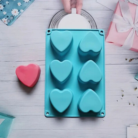 Molde de Silicona Forma de Corazón x8 Molde de Silicona Forma de Corazón x8