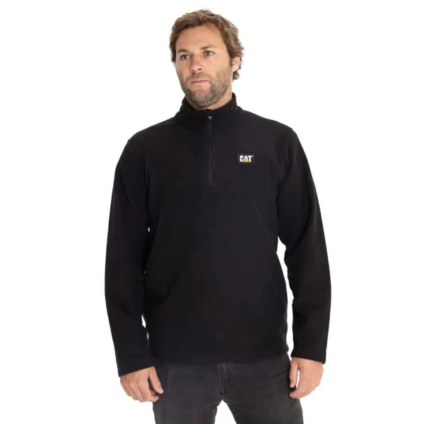 POLAR MICROFLEECE QUARTER ZIP - CAT NEGRO