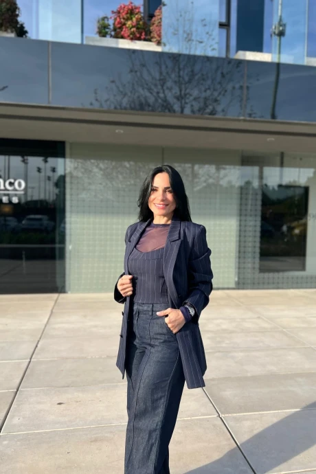 Top de satreria Donna Azul