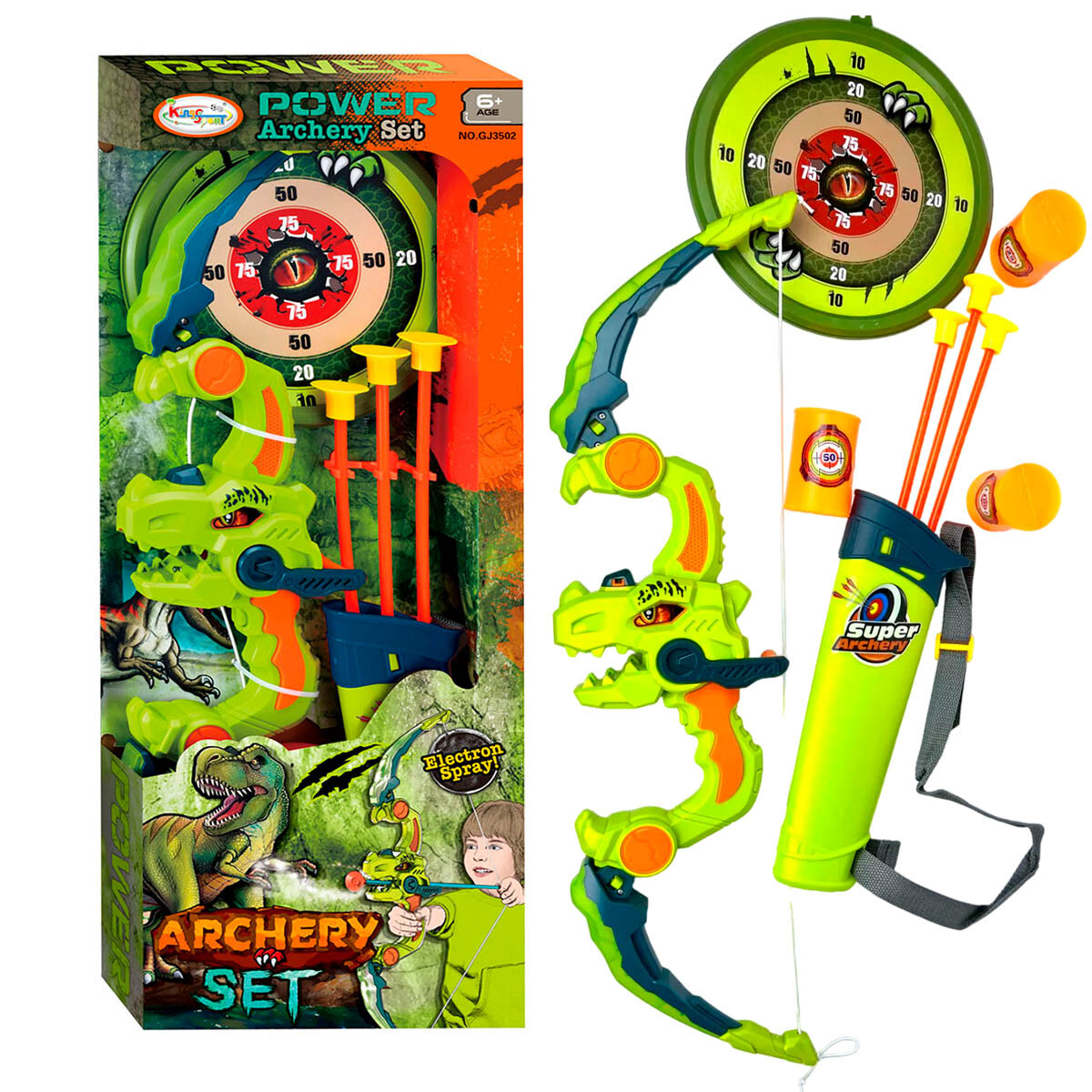 Set Arco Y Flechas Dinosaurio Con Sonido Y Luces - Jug013127-dino 