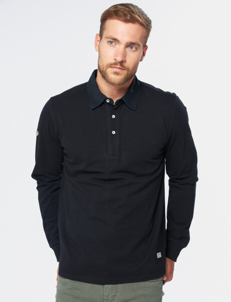 REMERA POLO LISA Negro