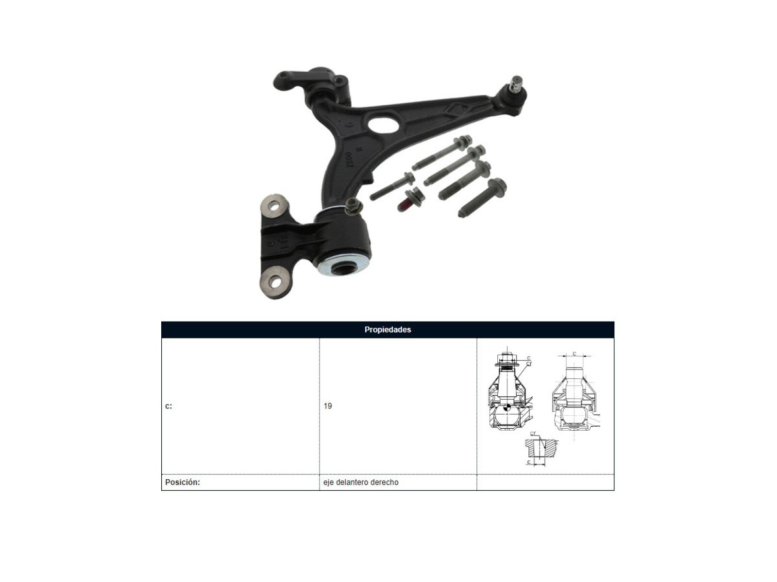 Parilla De Suspension Delantera Peug Expert 19-25 Der 