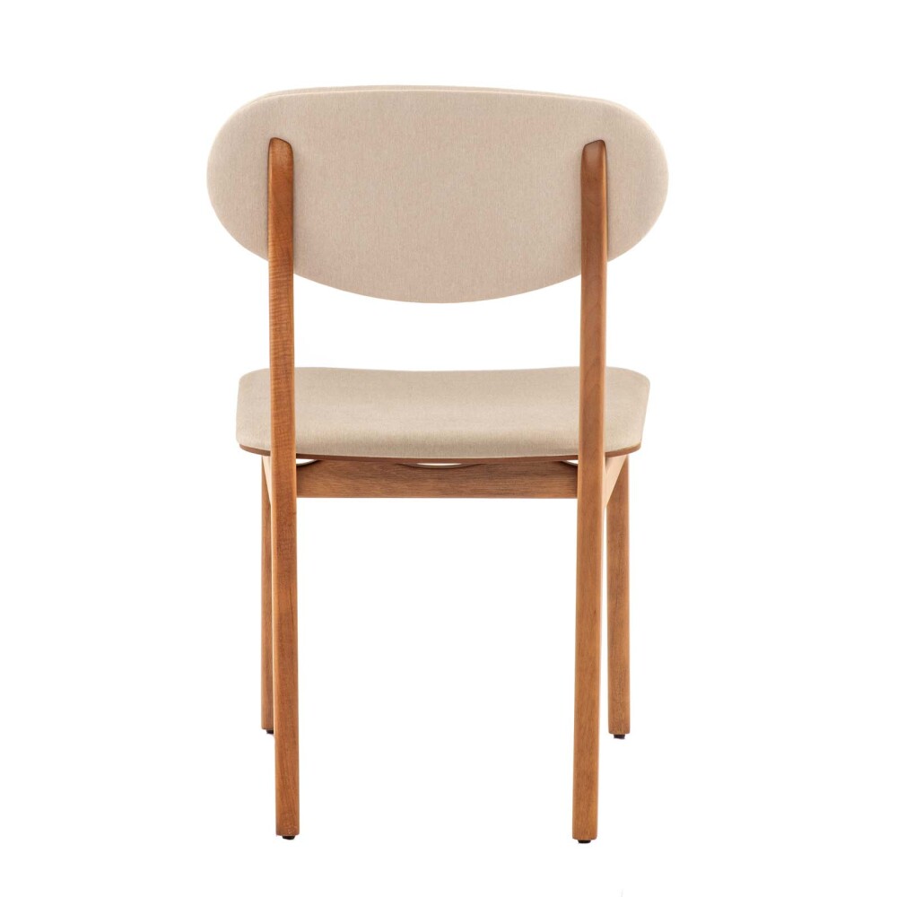 SILLA DE COMEDOR MADERA-Y-POLIESTER MARRON GIULIA