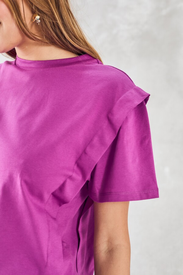 Remera Algodón Peinado Magenta