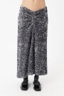 Falda midi de lentejuela Plata
