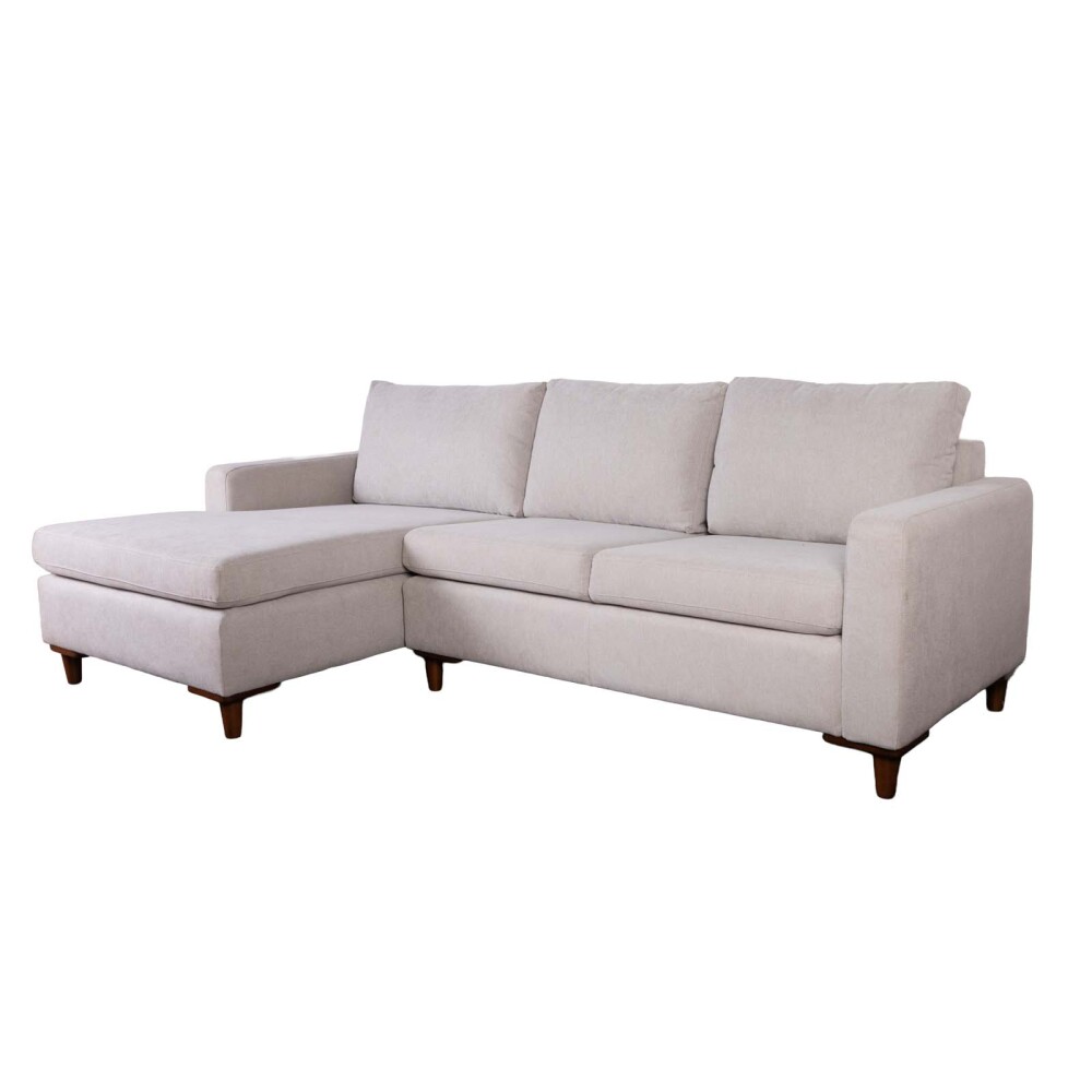 SOFÁ C/CHAISE MÁS DE 4 CUERPOS TELA NATURAL-BEIGE NAPOLI BEIGE