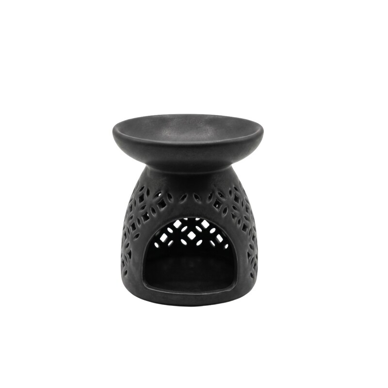 QUEMADOR CERAMICA NEGRO 10X11CM Unica