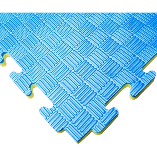 Piso Tatami Goma Eva Encastrable 1x1m 2cm Yoga Pesa Mancuer Color Variante AZULAMARILLO