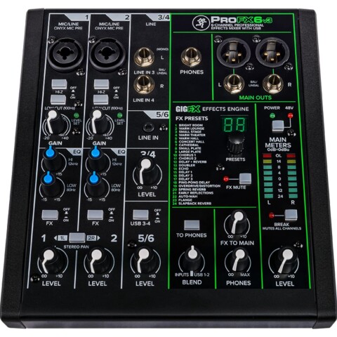 Mackie Pro Fx6 V3 Mixer 6 Canales Usb Efectos Mackie Pro Fx6 V3 Mixer 6 Canales Usb Efectos