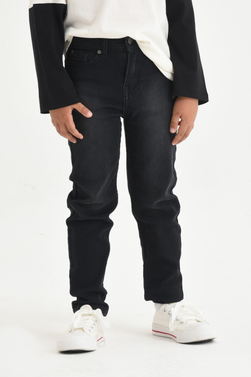 Pantalón de jean lavado Negro