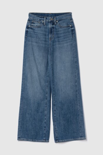 Jean Wide Leg Tiro Alto Mujer Medium Wash