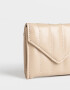 Billetera Billetera Puffy Con Solapa - Marron Beige