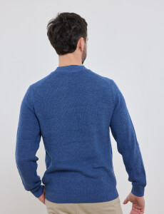 470657 SWEATER HARRINGTON LABEL Azul Piedra