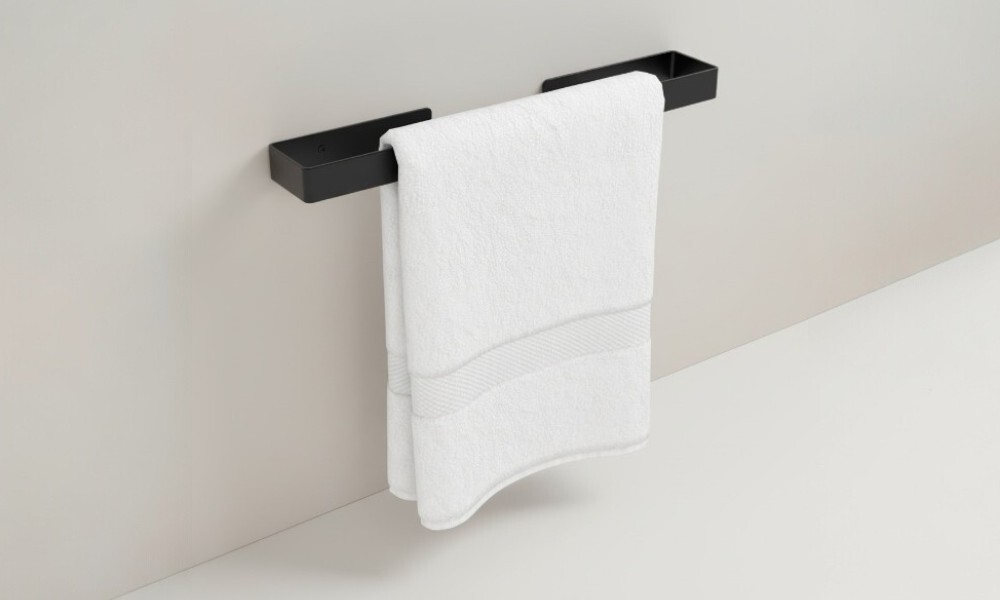 Toallero cerrado 4107 negro adhesivo Toallero Cerrado 4107 Negro Adhesivo