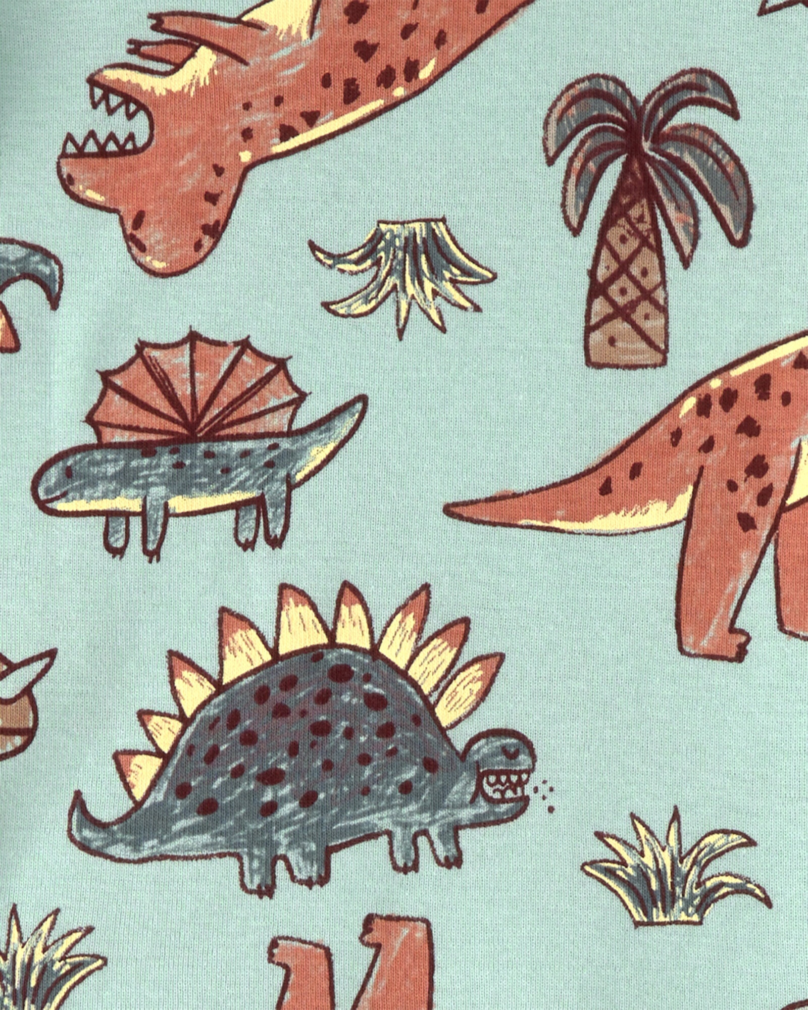 Pijama cuatro piezas de algodón, diseño dinosaurios. Talles 12-24M Pijama cuatro piezas de algodón, diseño dinosaurios. Talles 12-24M
