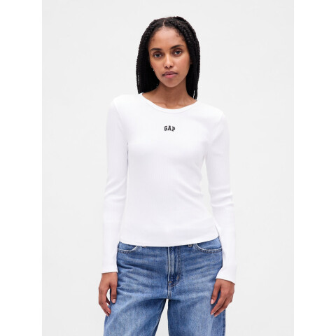 INTL LS MOD RIB CROP TEE FRESH WHITE