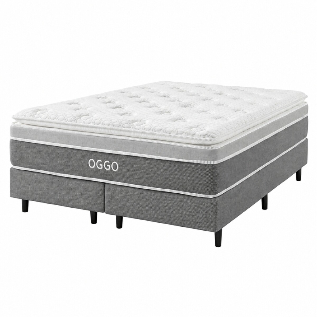 SOMMIER QUEEN PREMIUM AUSTIN - Espuma Viscoelástica y Resortes LFK Ortopédico 158 x 198 x 38 cm - 5 Años de Garantía 
