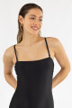 Malla strapless liso Negro