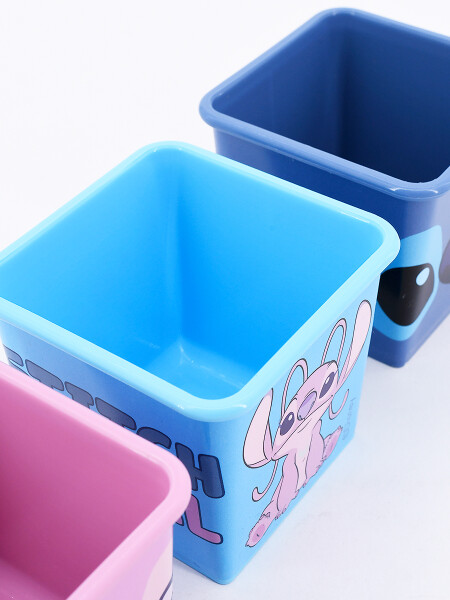 CONTENEDORES X 3 STITCH Y ANGEL MULTICOLOR