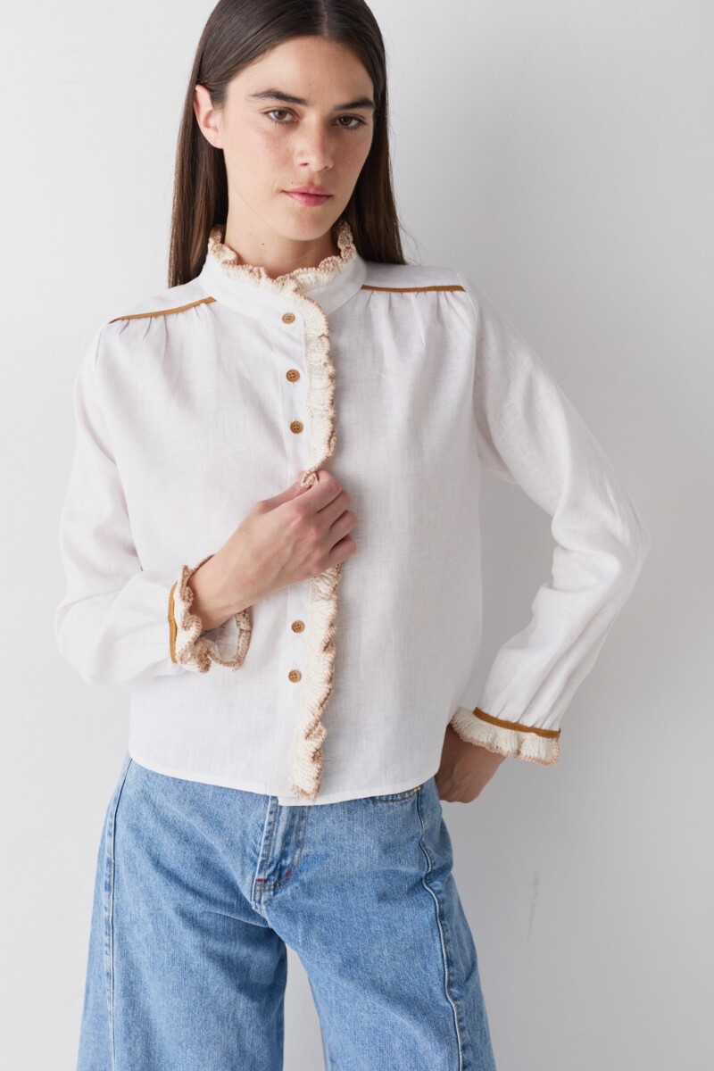 PRE VENTA CAMISA SWIM CROCHET Blanco