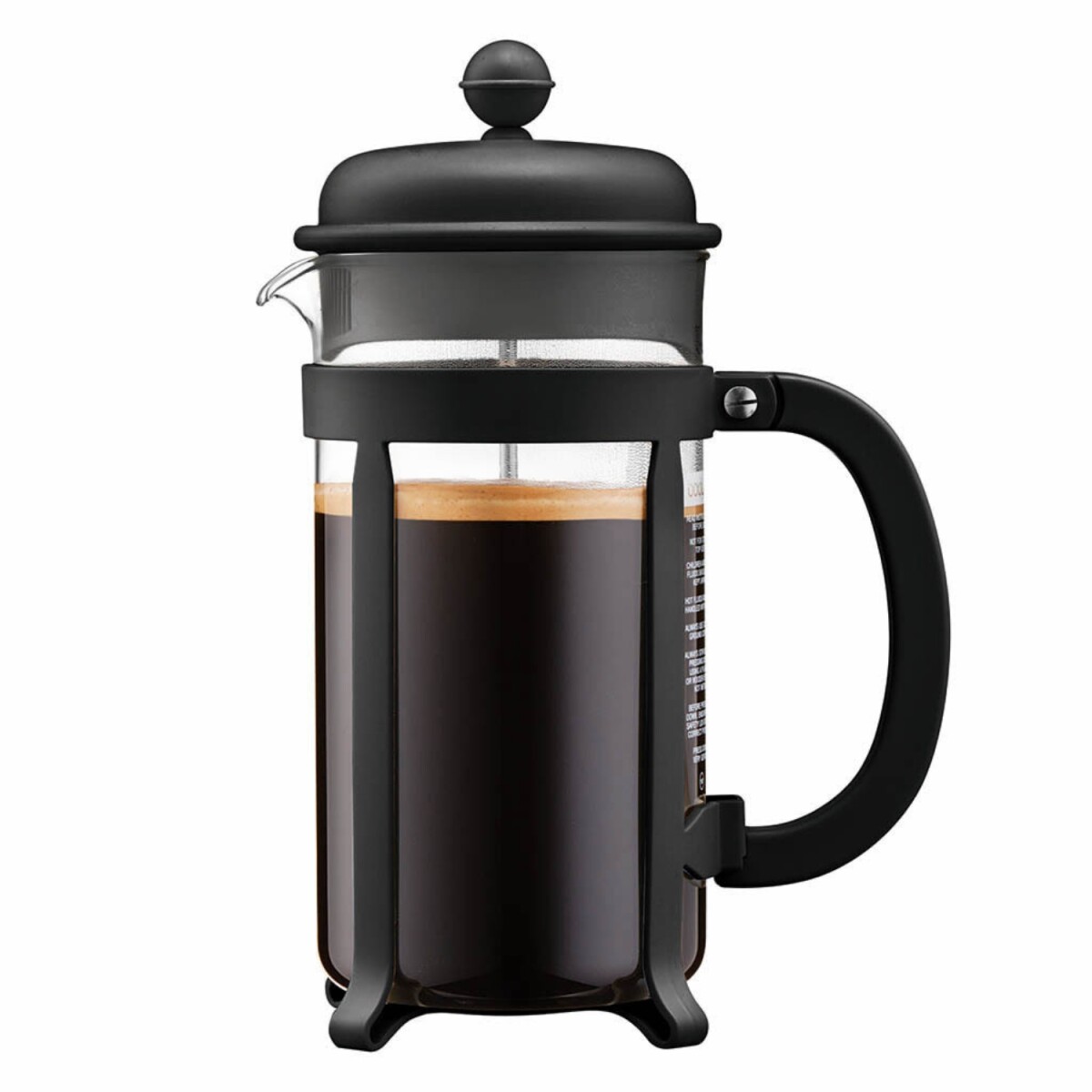 Cafetera Prensa Francesa Bodum Portátil de 1 Lt - Negro 