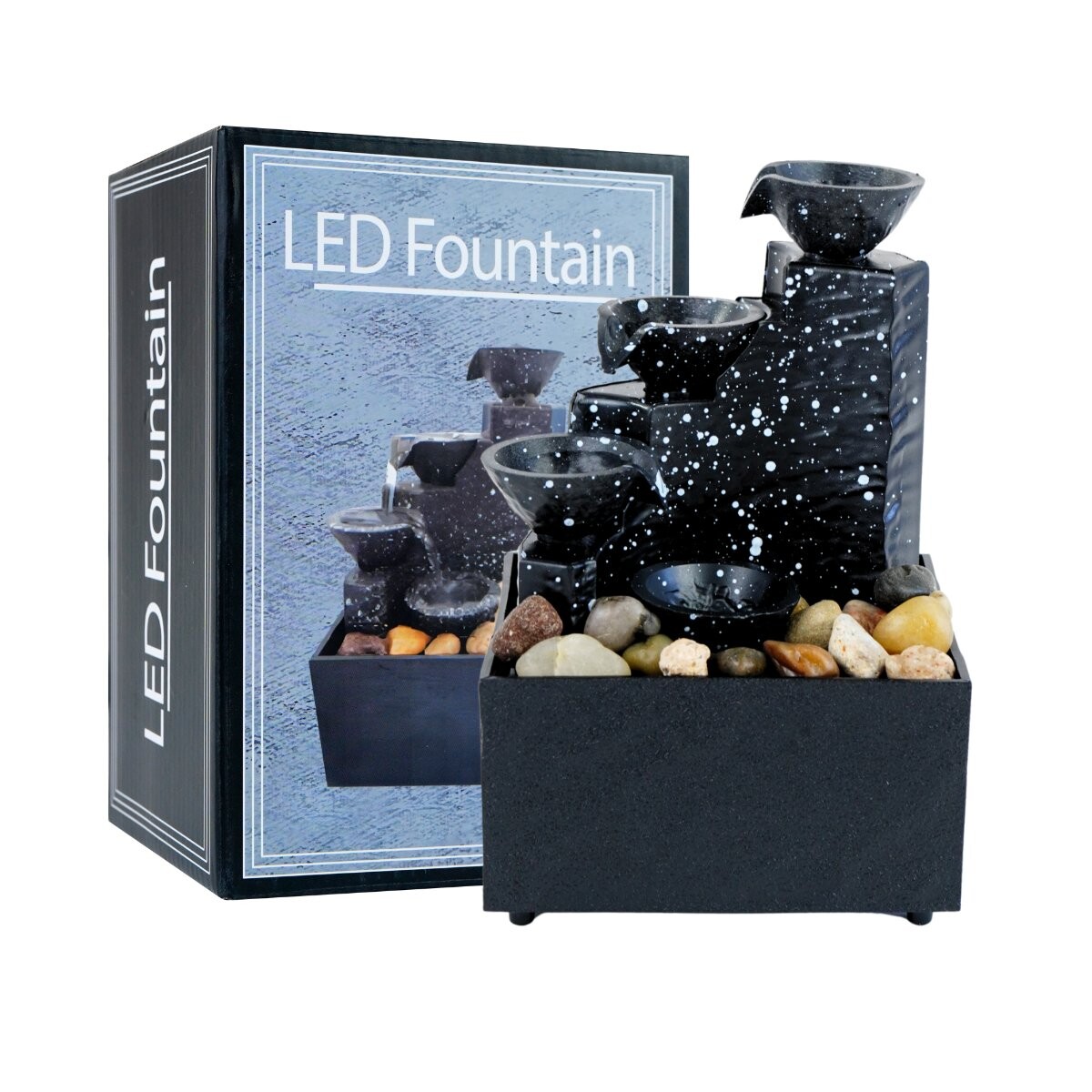 Fuente de agua con luz LED 