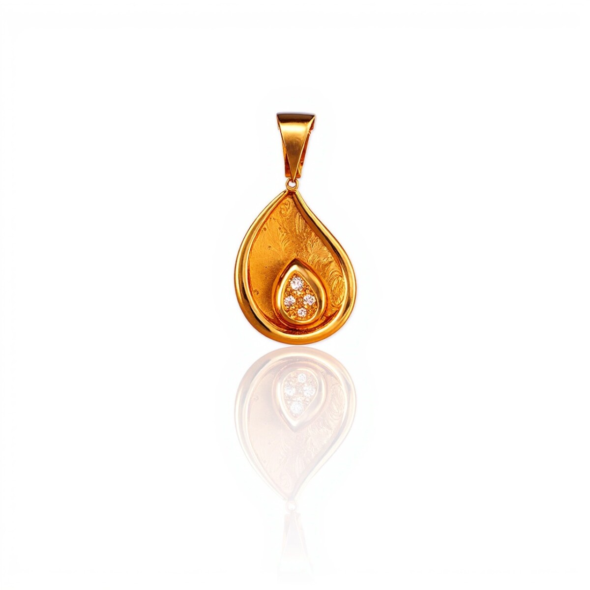Dije Vintage-Oro bajo-Piedra Zirconia-CP8527 - conpiedra 