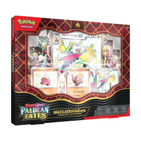 Pokémon TCG: Paldean Fates Skeledirge EX Premium Collection [Inglés] Pokémon TCG: Paldean Fates Skeledirge EX Premium Collection [Inglés]