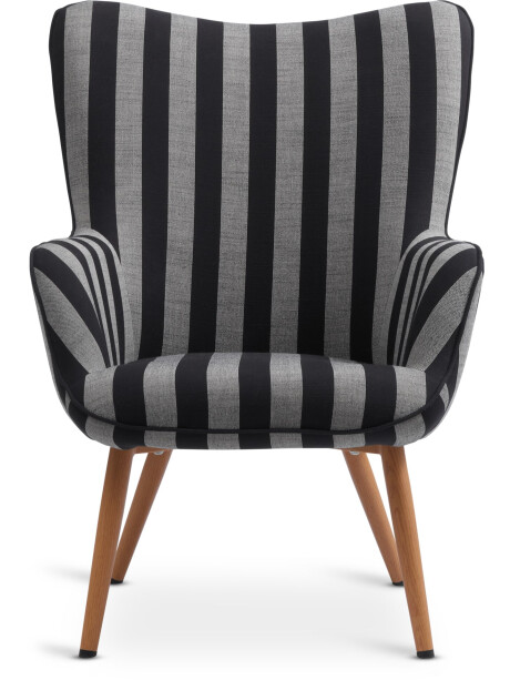 Sillón SIMESTED 1 cuerpo rayas tela negro/beige Sillón SIMESTED 1 cuerpo rayas tela negro/beige
