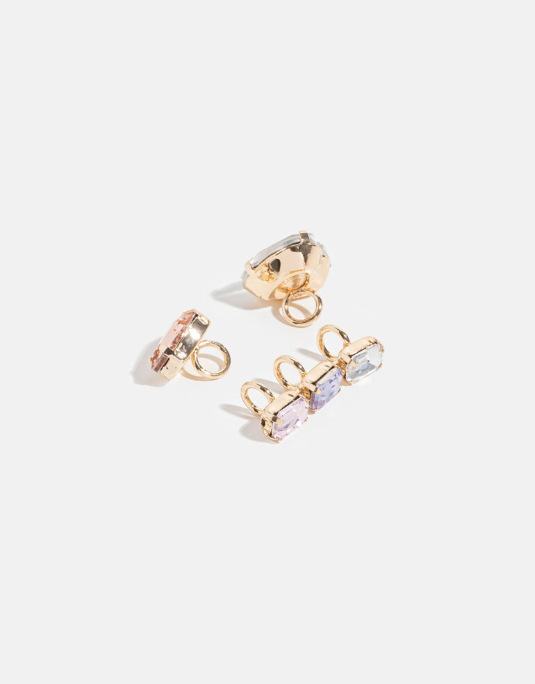 Bijouterie Vs Strass Set De Dijes Para Cordones De Glass - Combinacion Multicolor