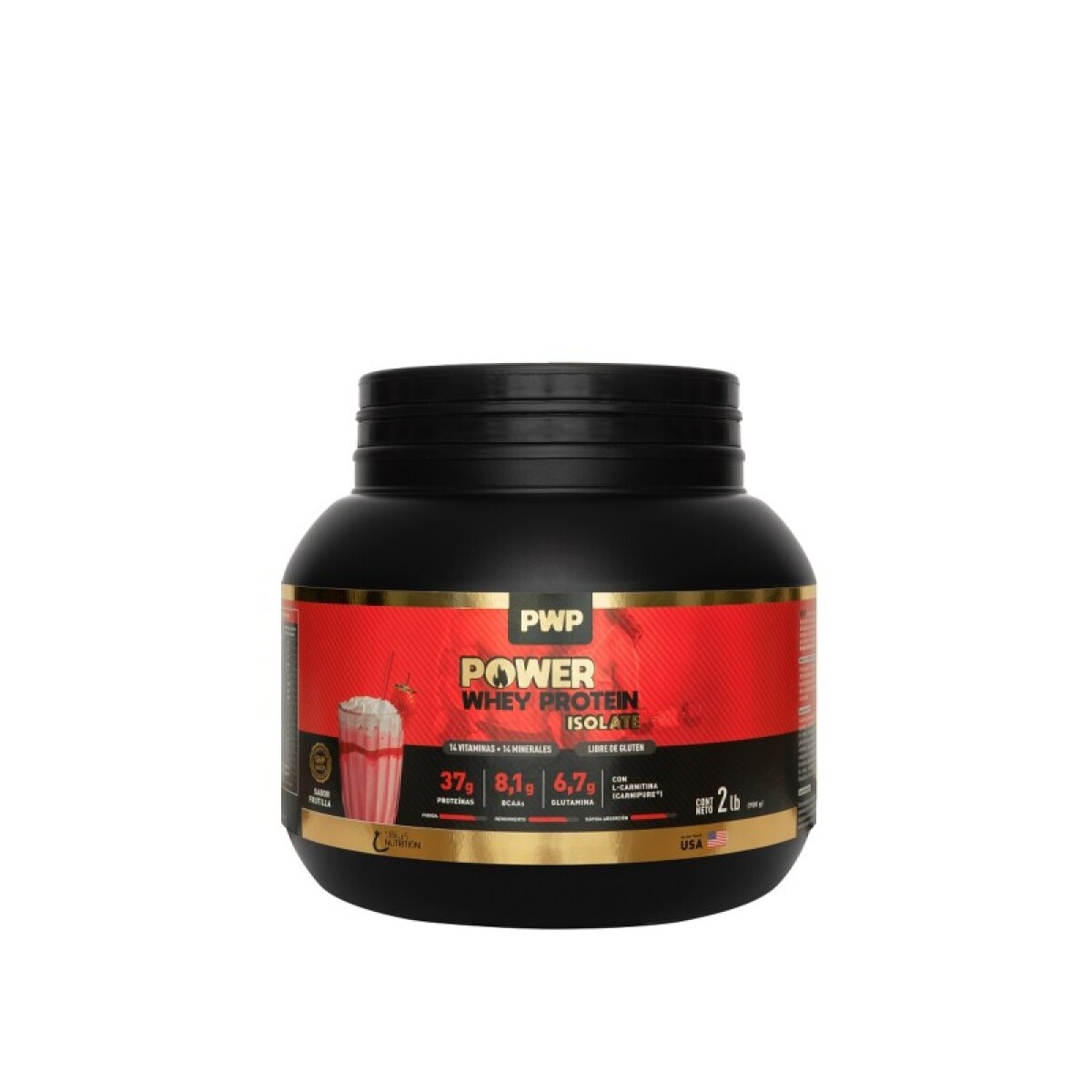 POWER WHEY PROTEIN SABOR FRUTILLA 908 GR 