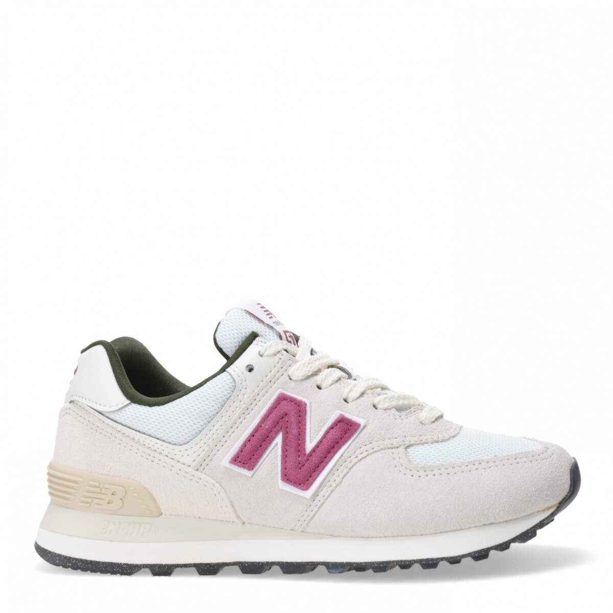 Championes de Mujer New Balance 574 New Balance - Beige - Blanco - Violeta Vino 
