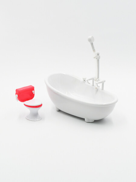 BAÑO SET PARA MUÑECAS BLANCO