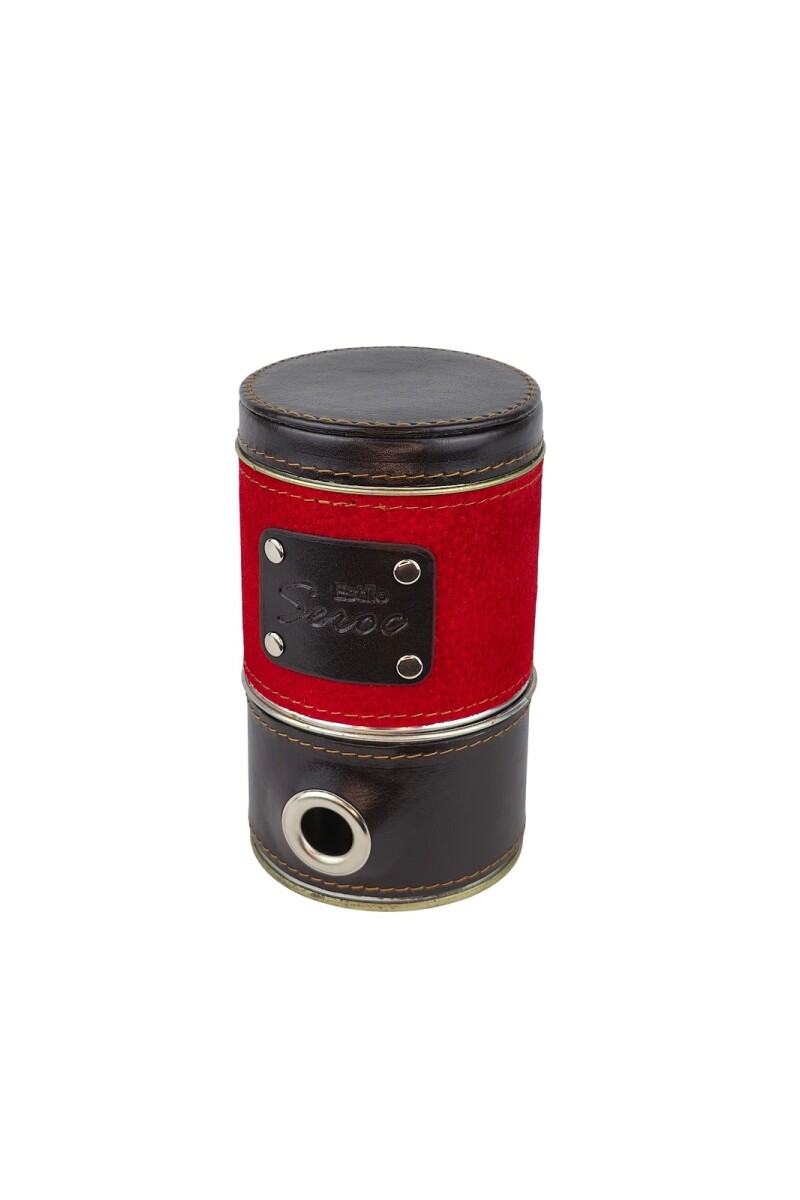 Yerbera forrada con dispensador Rojo