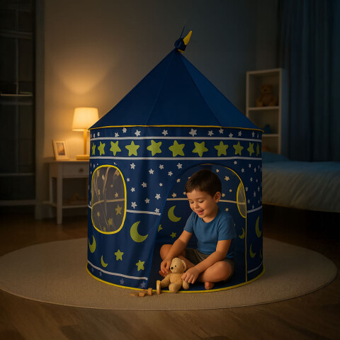 Carpa Infantil IMBACK IBK-CAR002 | Castillo Princesa o Espacial, 135 x 105 cm, Plegable y Resistente Azul Carpa Infantil IMBACK IBK-CAR002 | Castillo Princesa o Espacial, 135 x 105 cm, Plegable y Resistente Azul