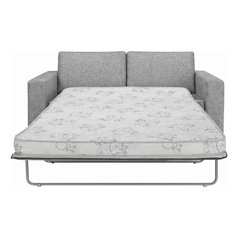 SOFA CAMA 2 PLAZAS - TELA GRIS CON PUNTOS NEGROS y CRUDOS SOFA CAMA 2 PLAZAS - TELA GRIS CON PUNTOS NEGROS y CRUDOS