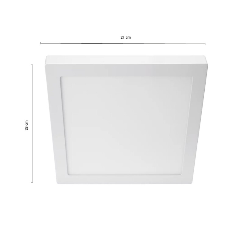 PANEL ADOSAR LEDVANCE OSRAM SLIM CUADRADO 18W Panel Led LEDVANCE OSRAM Slim Cuadrado De Adosar 18W Luz Cálida