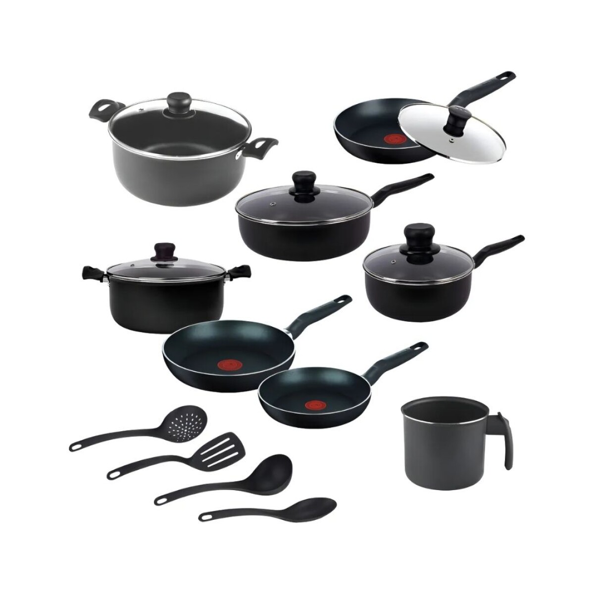 Batería de cocina Tefal 15 piezas antiadherentes. 