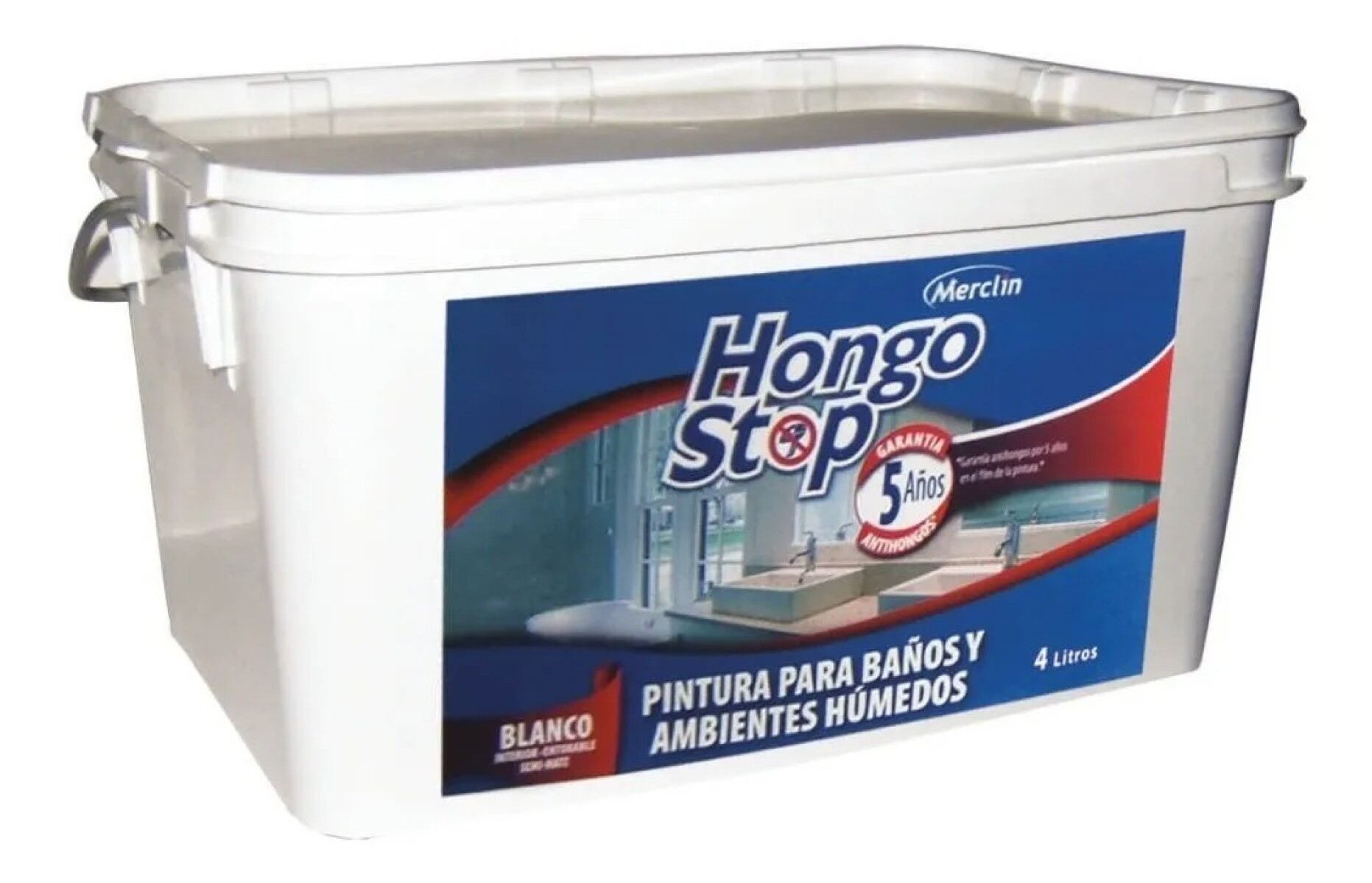Pintura Antihongos Hongo Stop 4 Litros para Baños y Cocinas 
