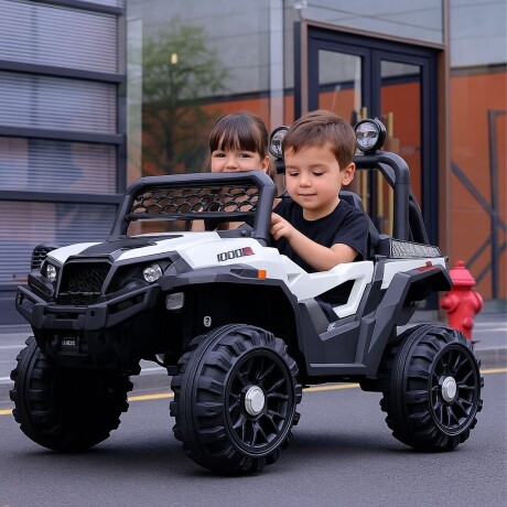 Bebesit Jeep Doble a batería 12V - Blanco Bebesit Jeep Doble a batería 12V - Blanco