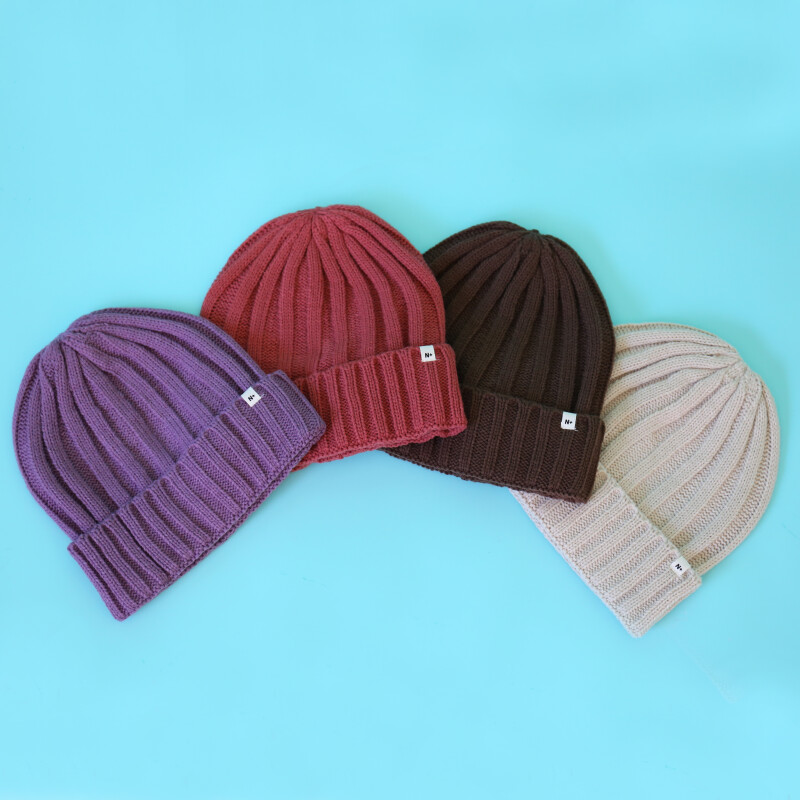 Gorro N+ de Lana NUBE Beige